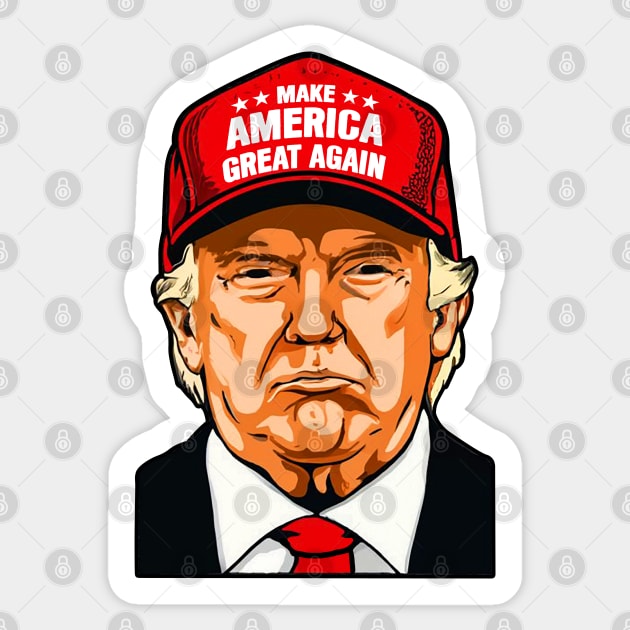 Make America Great Again Trump Sticker by Plushism